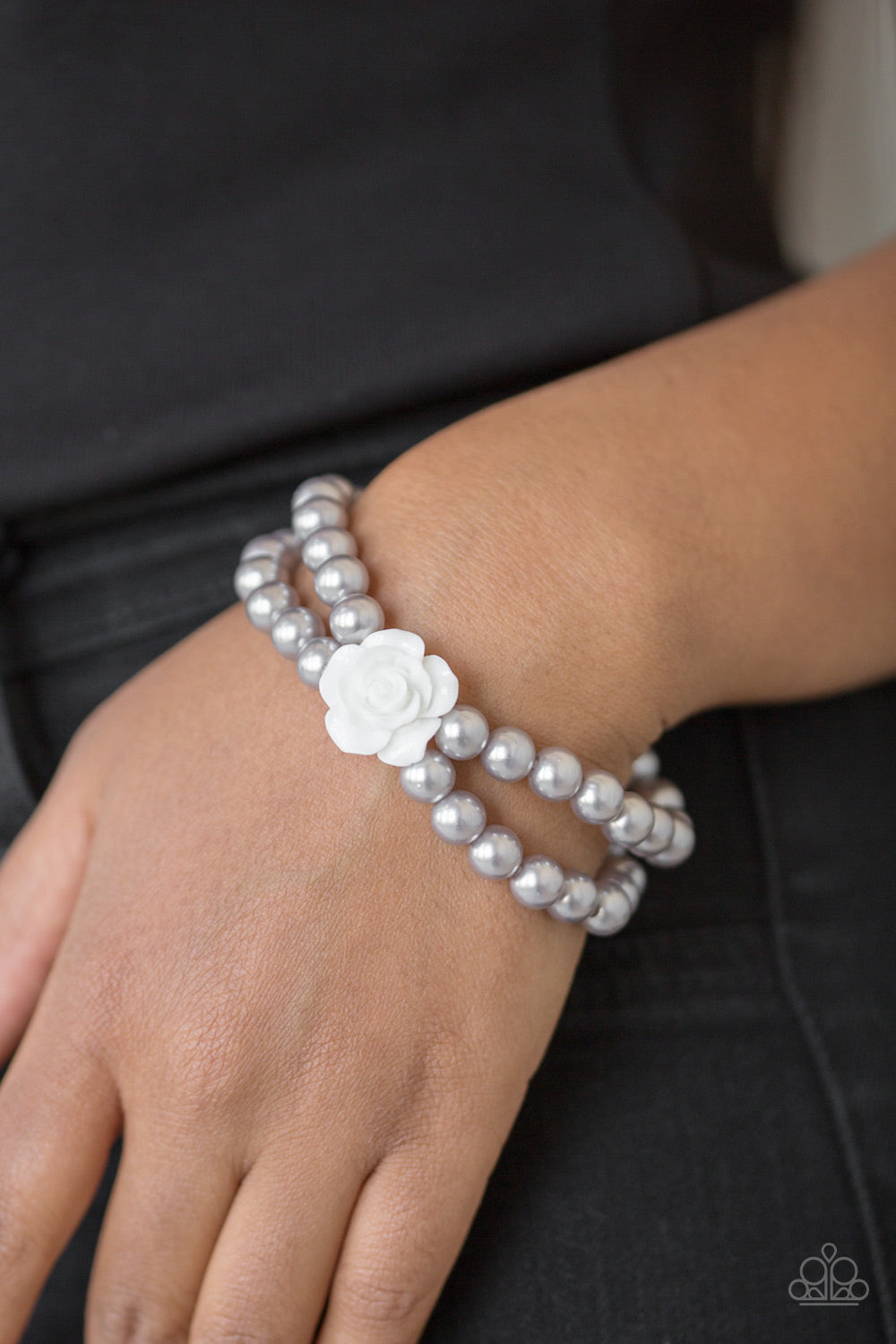 *Paparazzi Bracelet* "Posh and Party" Silver Pearl Bracelet