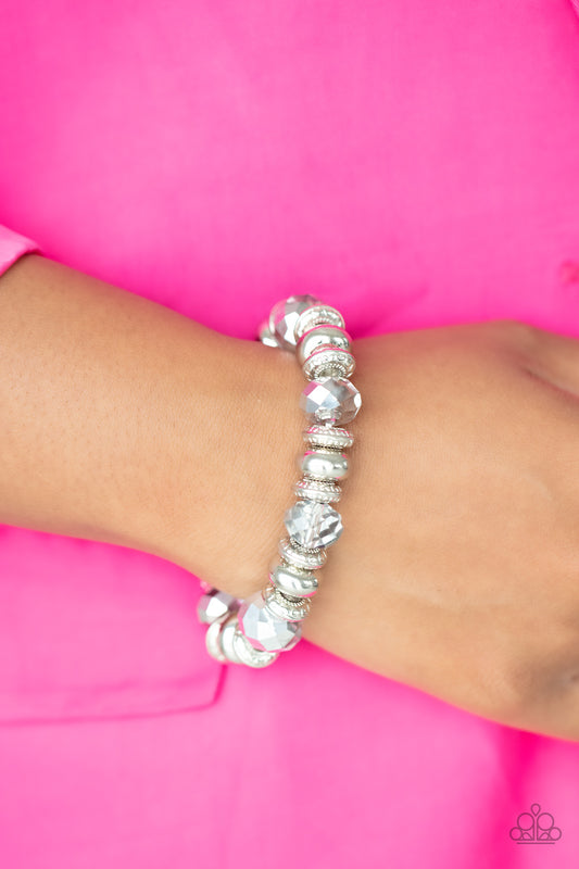 Power Pose Silver Bracelet by Paparazzi Accessories