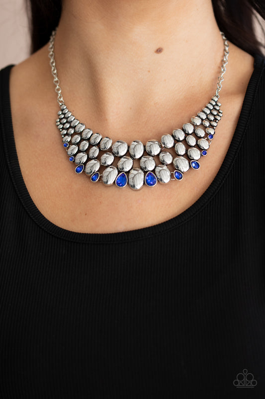 Powerhouse Party Blue Necklace by Paparazzi Accessories