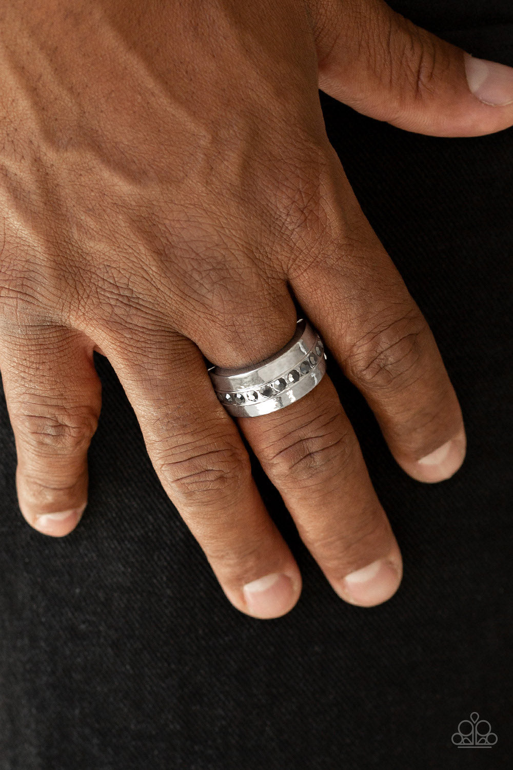 *Paparazzi Men's Rings* " Reigning Champ" Silver Ring