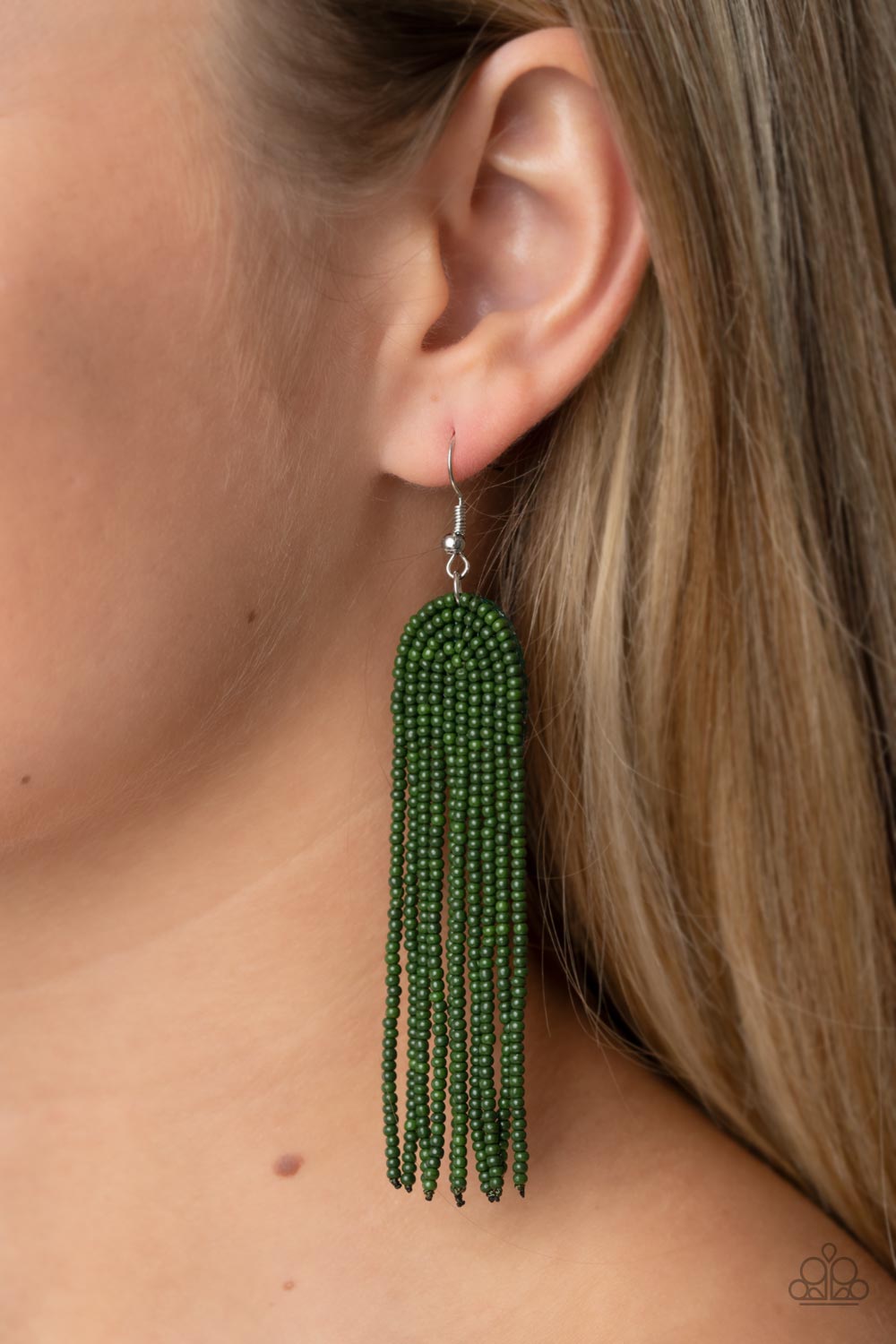 Right as RAINBOW Green Earrings by Paparazzi Accessories