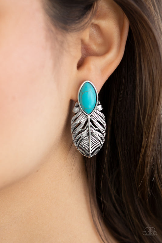 *Paparazzi Post Earrings* "Rural Roadrunner" Blue Post Earrings