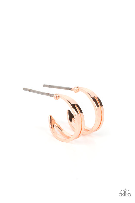 *Paparazzi Earrings* "SMALLEST Of Them All" Rose Gold Hoop Earrings