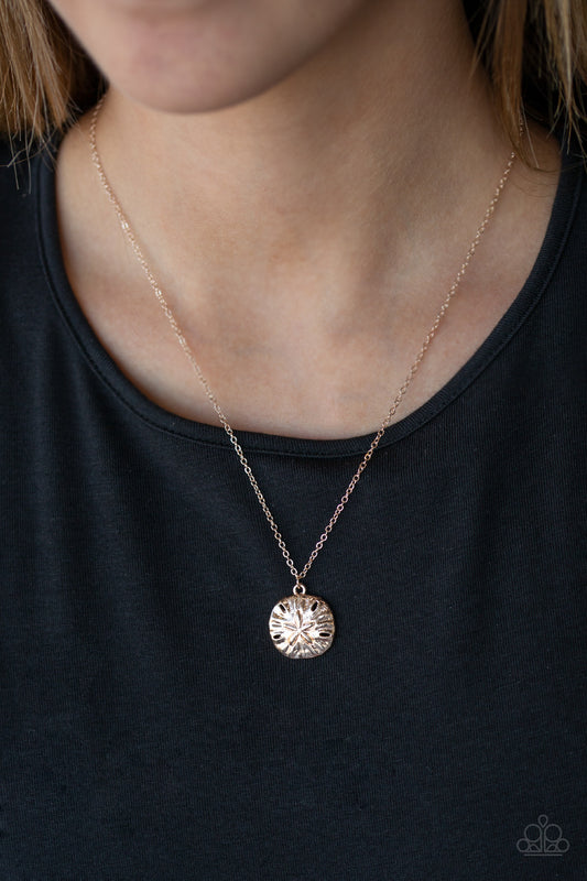 Sand Dollar Shores Rose Gold Necklace by Paparazzi Accessories