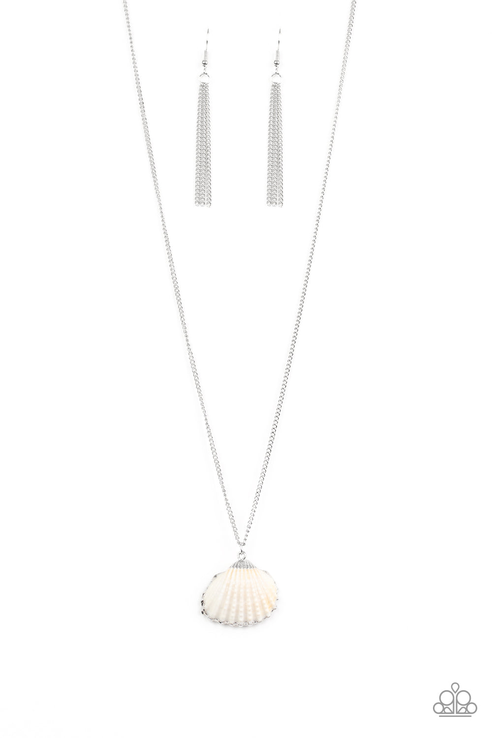 Show and SHELL Silver Necklace by Paparazzi Accessories