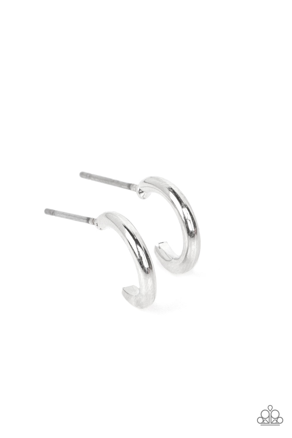 *Paparazzi Hoop Earrings* "Skip the Small Talk" Silver Hoop Earrings