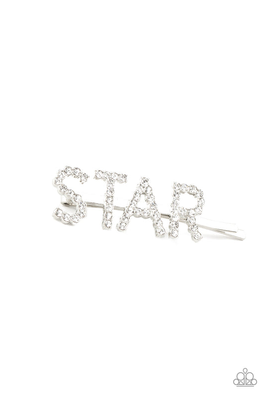 *Paparazzi Hair Accessories* "Star In Your Own Show" White Hair Clip