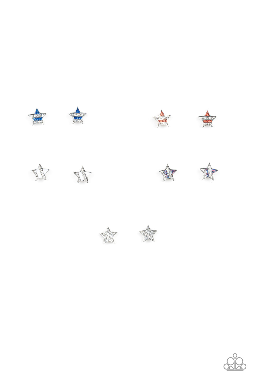 Starlet Shimmer Rhinestone Star Post Earrings Kit Paparazzi Accessories