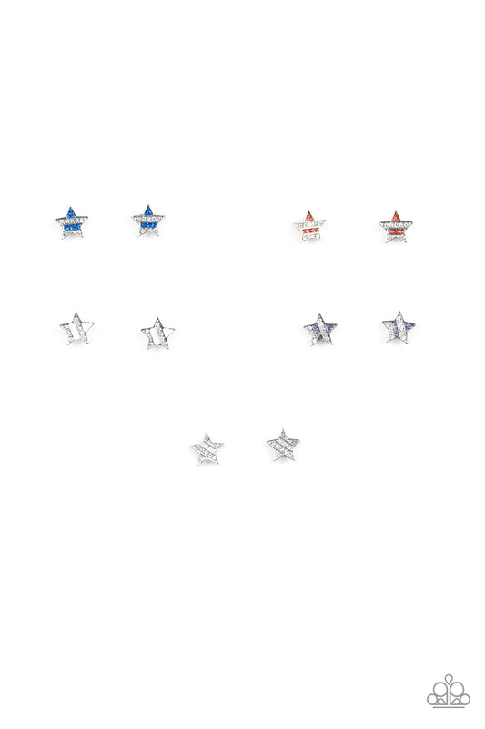 Starlet Shimmer Rhinestone Star Post Earrings Kit Paparazzi Accessories