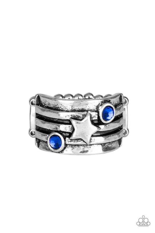 "Stars and Stripes" Paparazzi Accessories Blue Ring