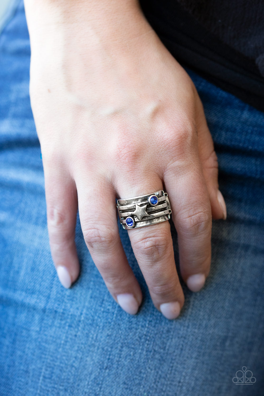 "Stars and Stripes" Paparazzi Accessories Blue Ring