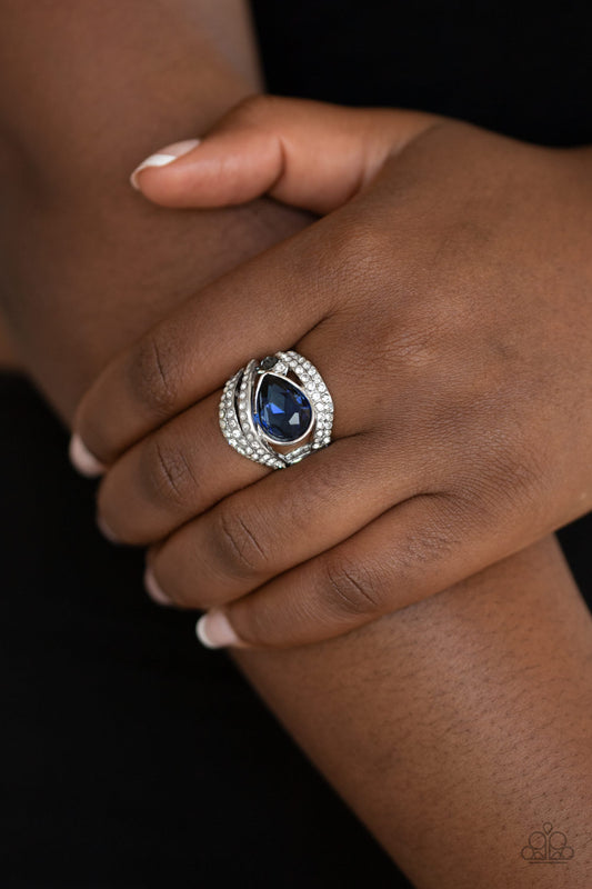 *Paparazzi Accessories* " Stepping Up The Glam" Blue Ring