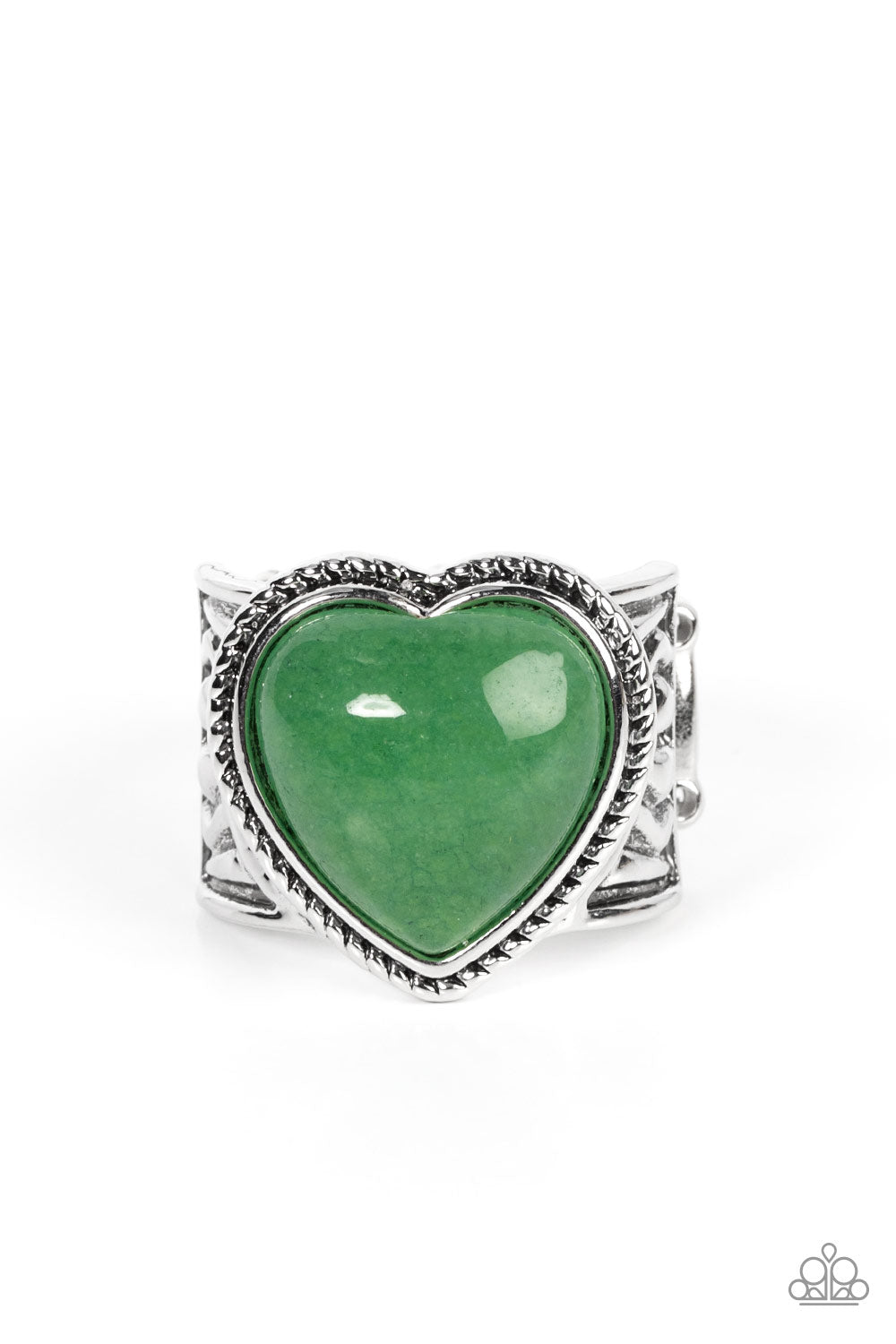 Stone Age Admirer Green Ring by Paparazzi Accessories