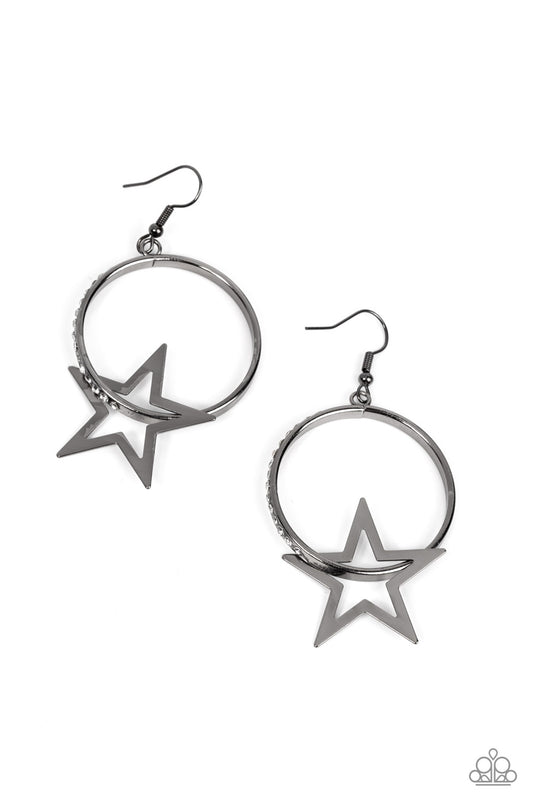 *Paparazzi Earrings* "Superstar Showcase" Black Earrings