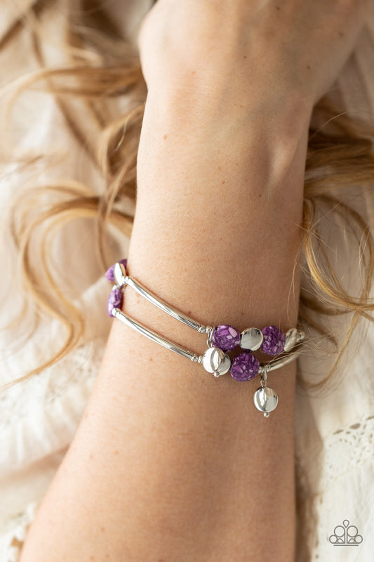 Terrazzo Territory Purple Bracelets by Paparazzi Accessories