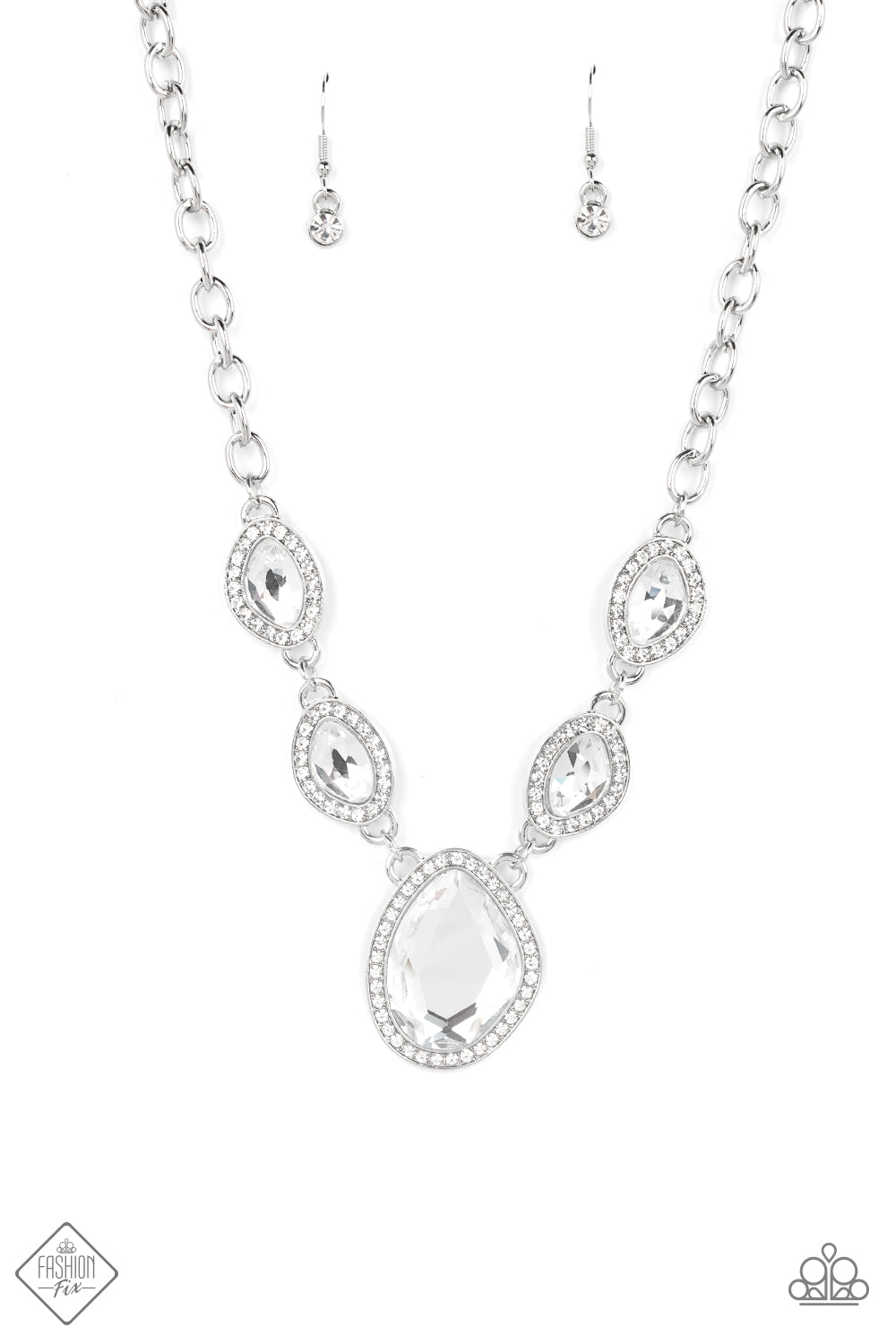 The Upper Echelon White Necklace by Paparazzi Accessories