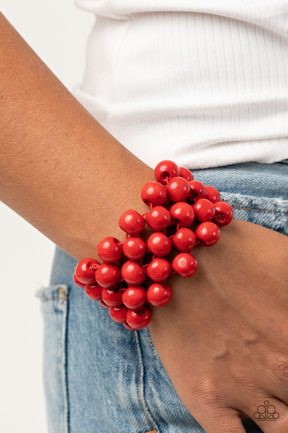 Tiki Tropicana Red Bracelet by Paparazzi Accessories