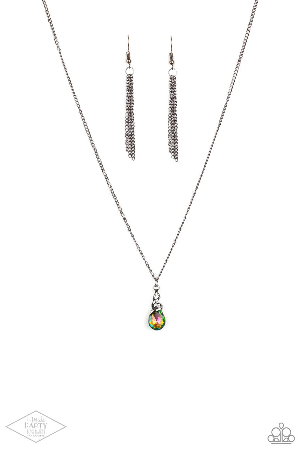 *Paparazzi Necklace* " Timeless Trinket" Multi Oil Spill Necklace