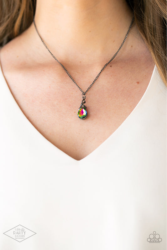 *Paparazzi Necklace* " Timeless Trinket" Multi Oil Spill Necklace