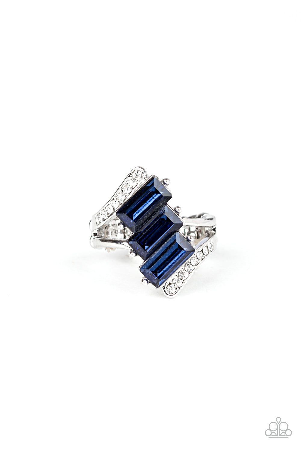 Triple Razzle - Blue Paparazzi Accessories Ring