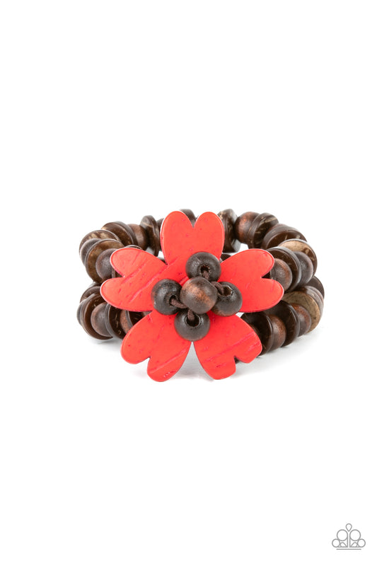 Tropical Flavor Red Bracelet by Paparazzi Accessories