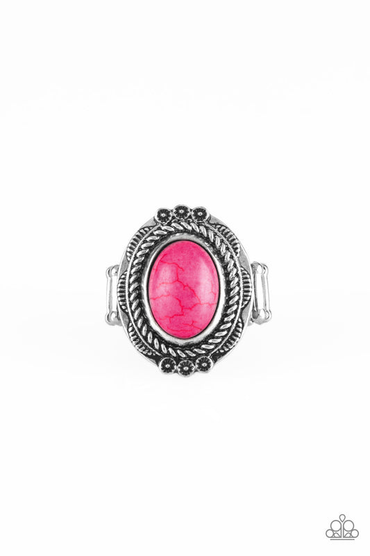 Tumbling' Tumbleweeds Pink Ring by Paparazzi Accessories