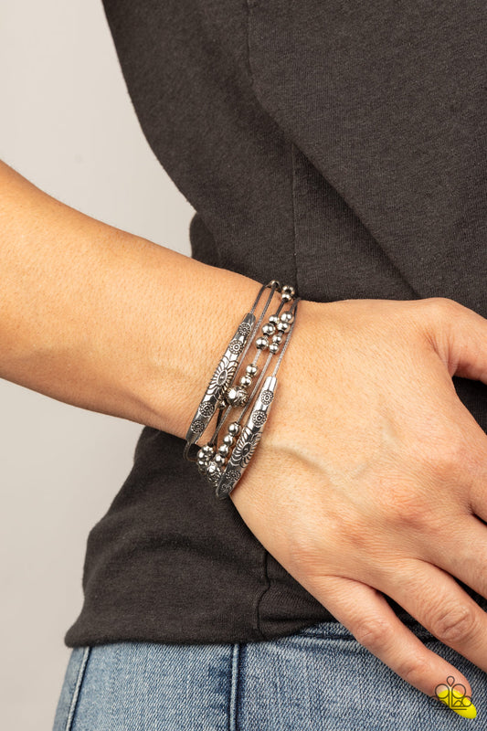 *Paparazzi Bracelet* "Wanderlust Wanderess" Silver Bracelet