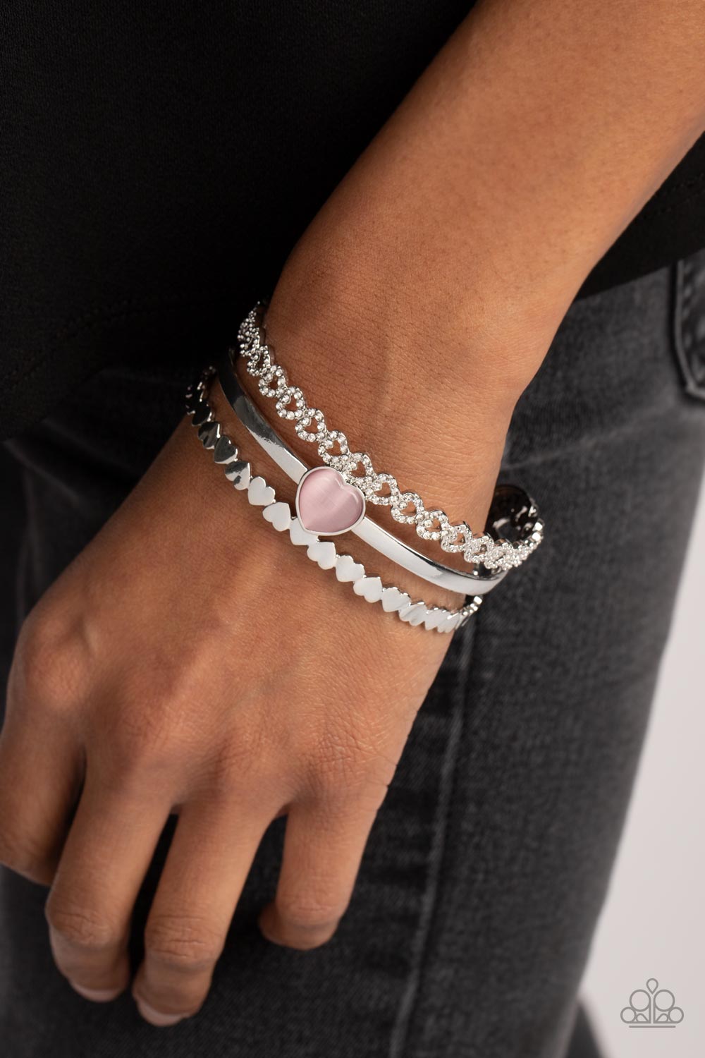 *Paparazzi Bracelet" You Win My Heart Pink Cat's Eye